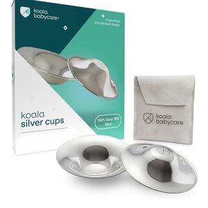Koala Babycare Silver Nursing Cups
